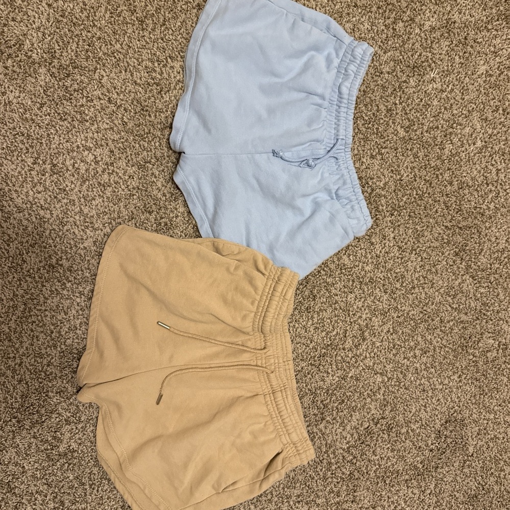 H&M Women's Athletic Shorts in Blue and Tan